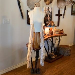 Copper Feather Design upcycled vest/duster